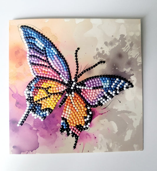 Diamond Art Butterfly 'Thank You' Card