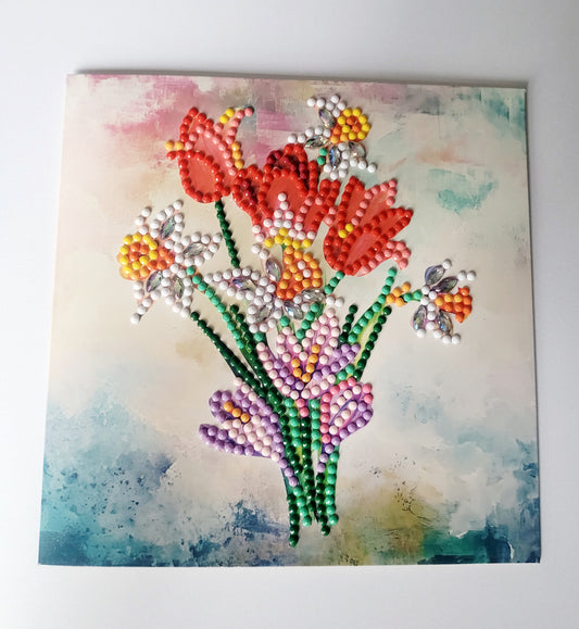 Diamond Art Flowers 'Thank You' Card