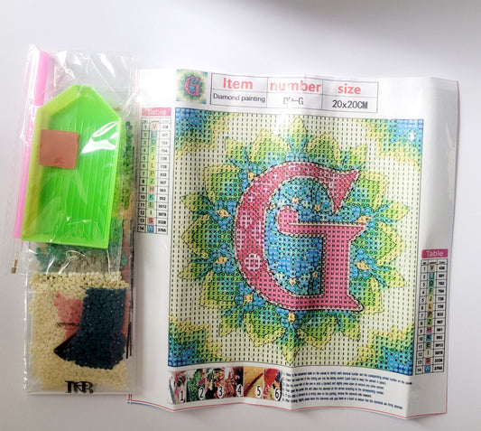 Diamond Art 'Initial G' Kit