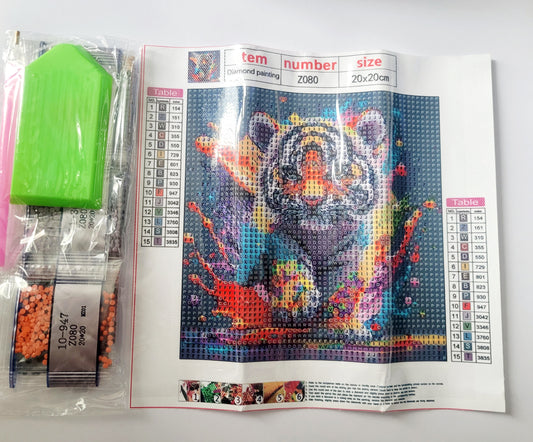 Diamond Art 'Tiger' Kit