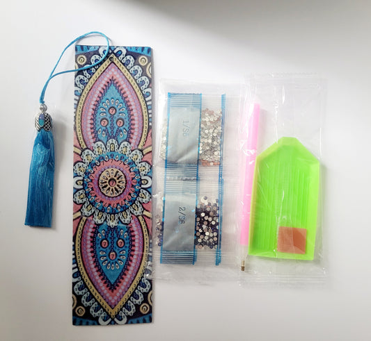 Diamond Art Blue Bookmark Kit