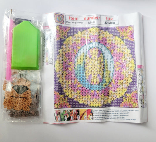 Diamond Art 'Initial O' Kit