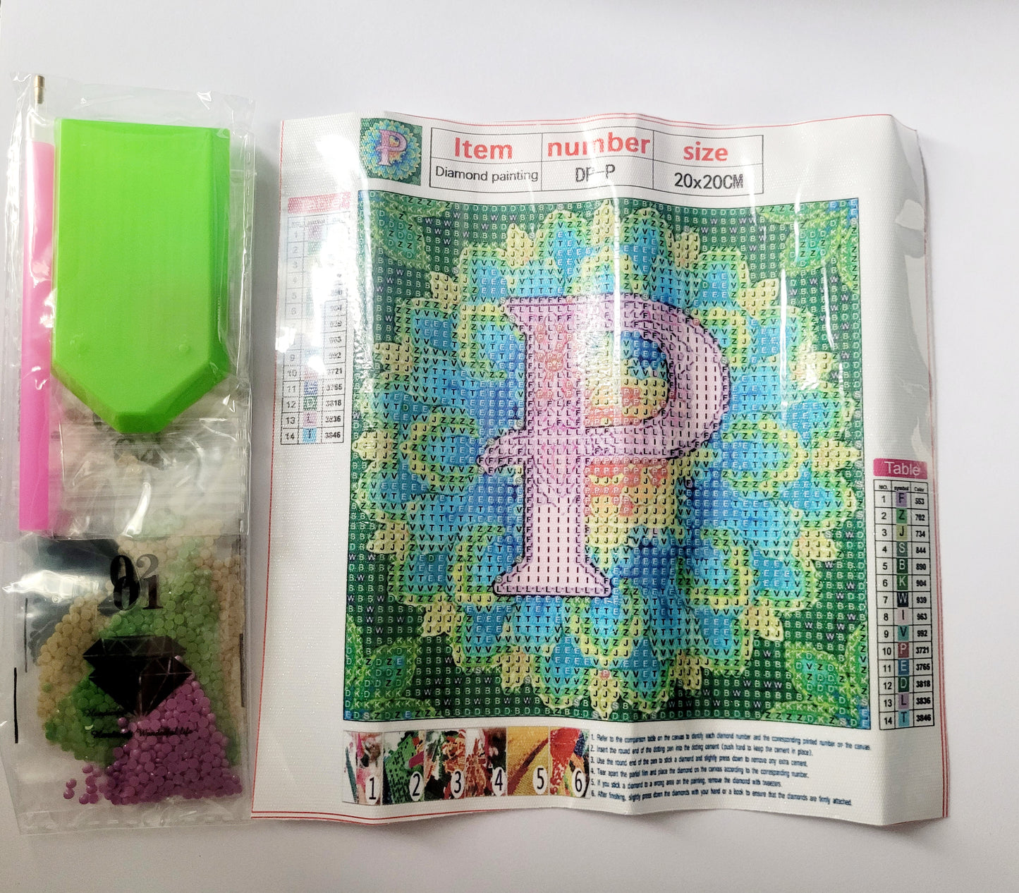 Diamond Art 'Initial P' Kit