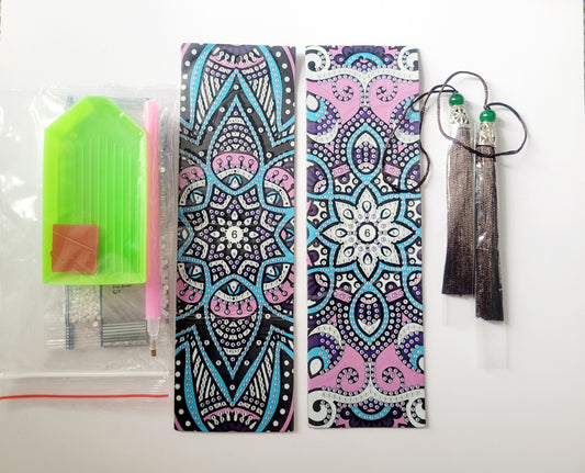 Diamond Art Blue & Purple Bookmark Kit