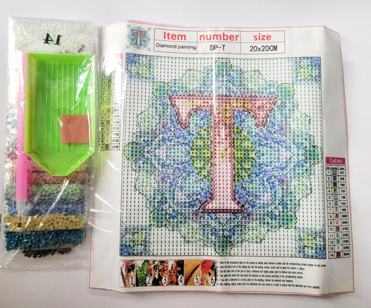 Diamond Art 'Initial T' kit
