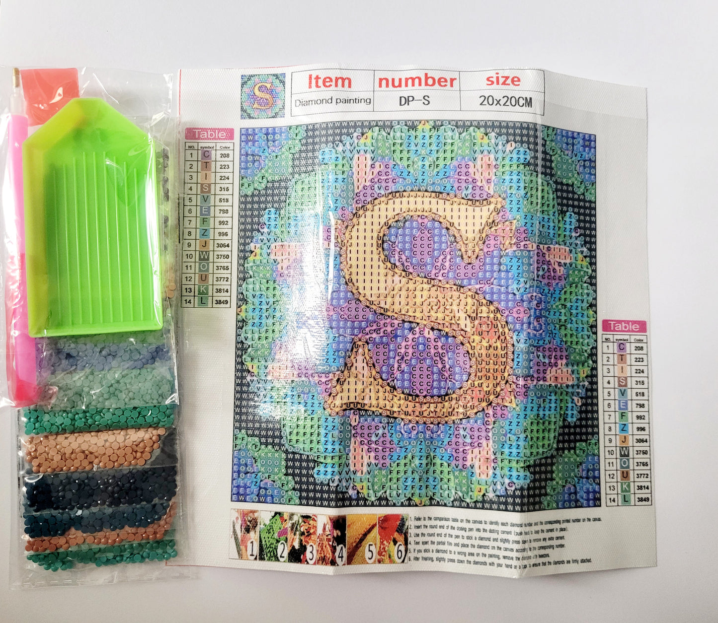 Diamond Art 'Initial S' Kit