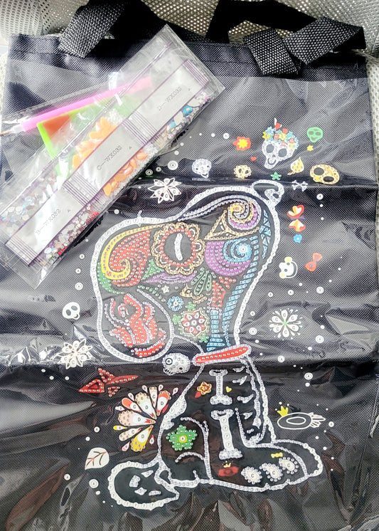 Diamond Art 'Snoopy' Tote Bag Kit