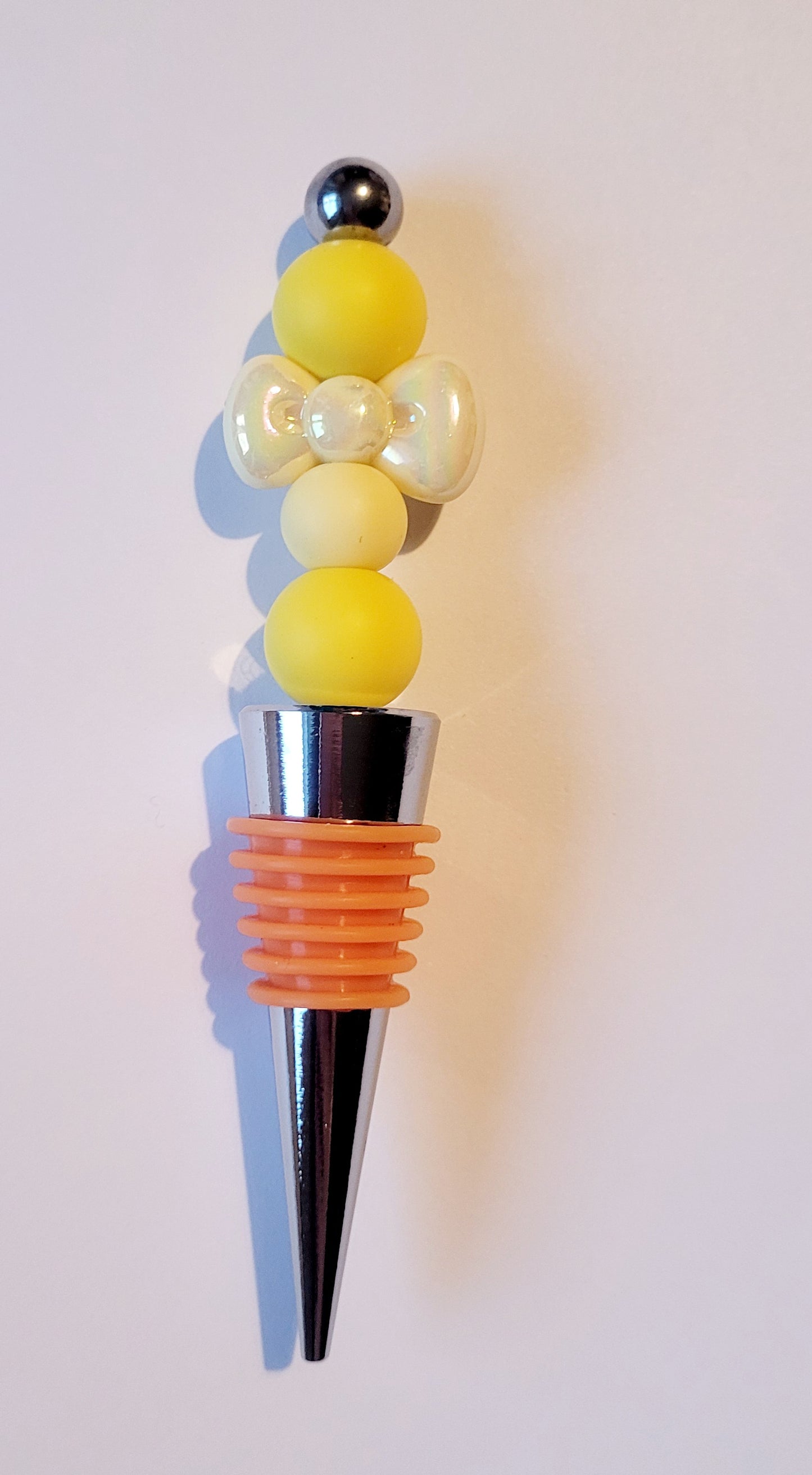 Beaded 'Bow' Bottle Stopper