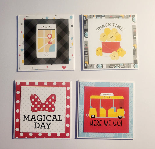 Set of 4 Handmade Notecards - Magical 2