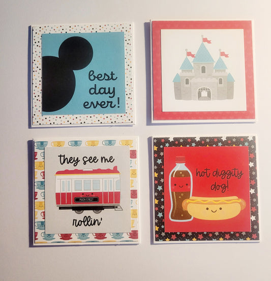 Set of 4 Handmade Notecards - Magical Day 3
