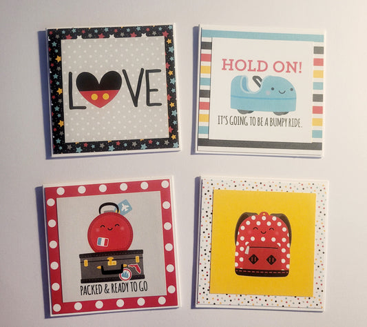Set of 4 Handmade Notecards - Magical Day 4
