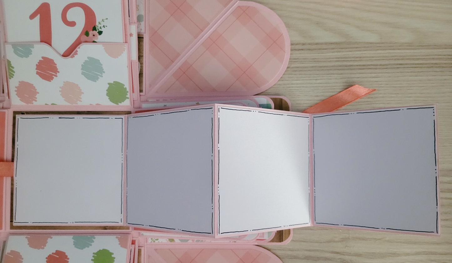 Handmade Explosion Box Album - 0-12mth Baby Girl