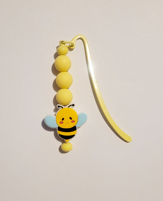 Yellow 'Bee' Beaded Metal Bookmark
