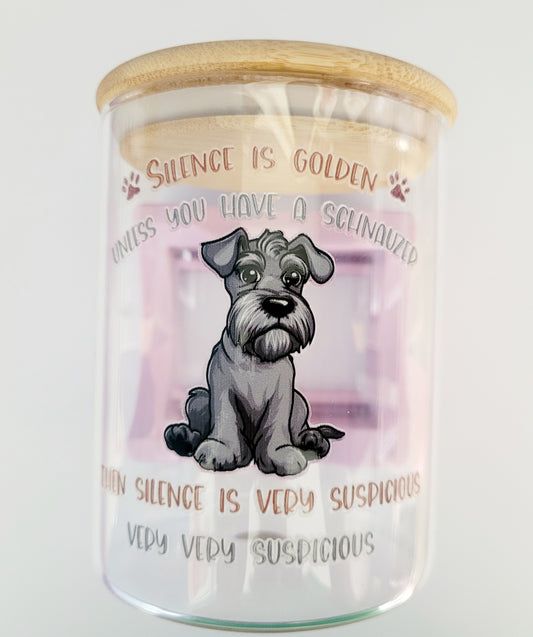 Glass Storage Jar - Schnauzer