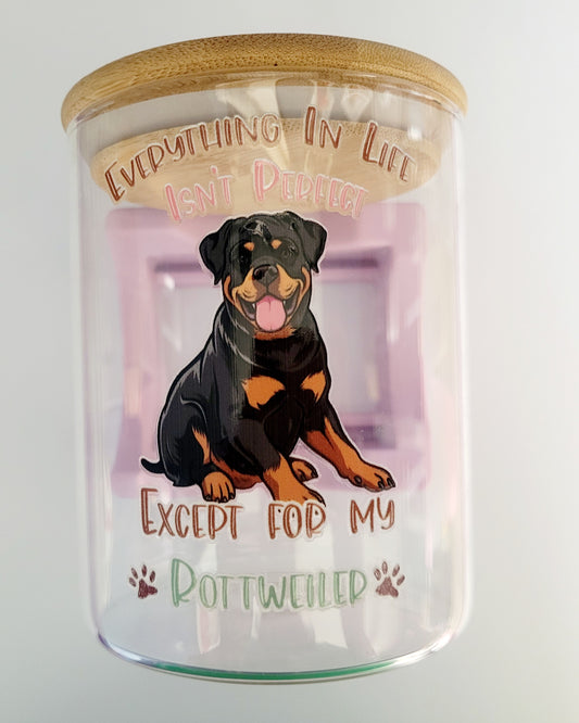 Glass Storage Jar - Rottweiler