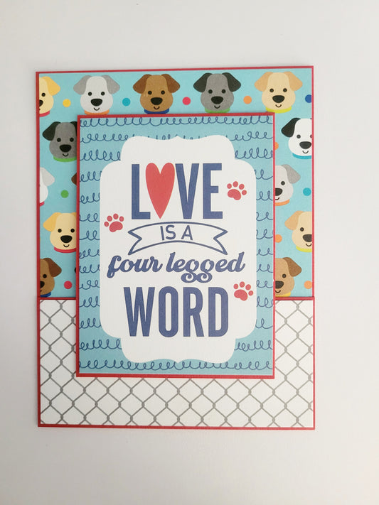 Handmade Gift Card Holder - Dog 1