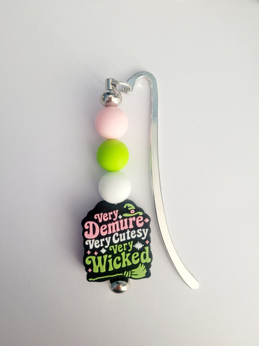 Silver 'Wicked' Beaded Metal Bookmark