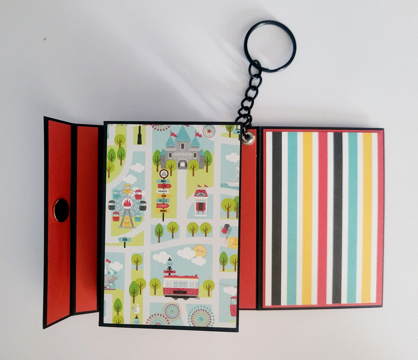 Handmade Photo Album Keyring - Magical Holiday